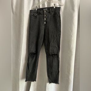 lucky brand black mom jean